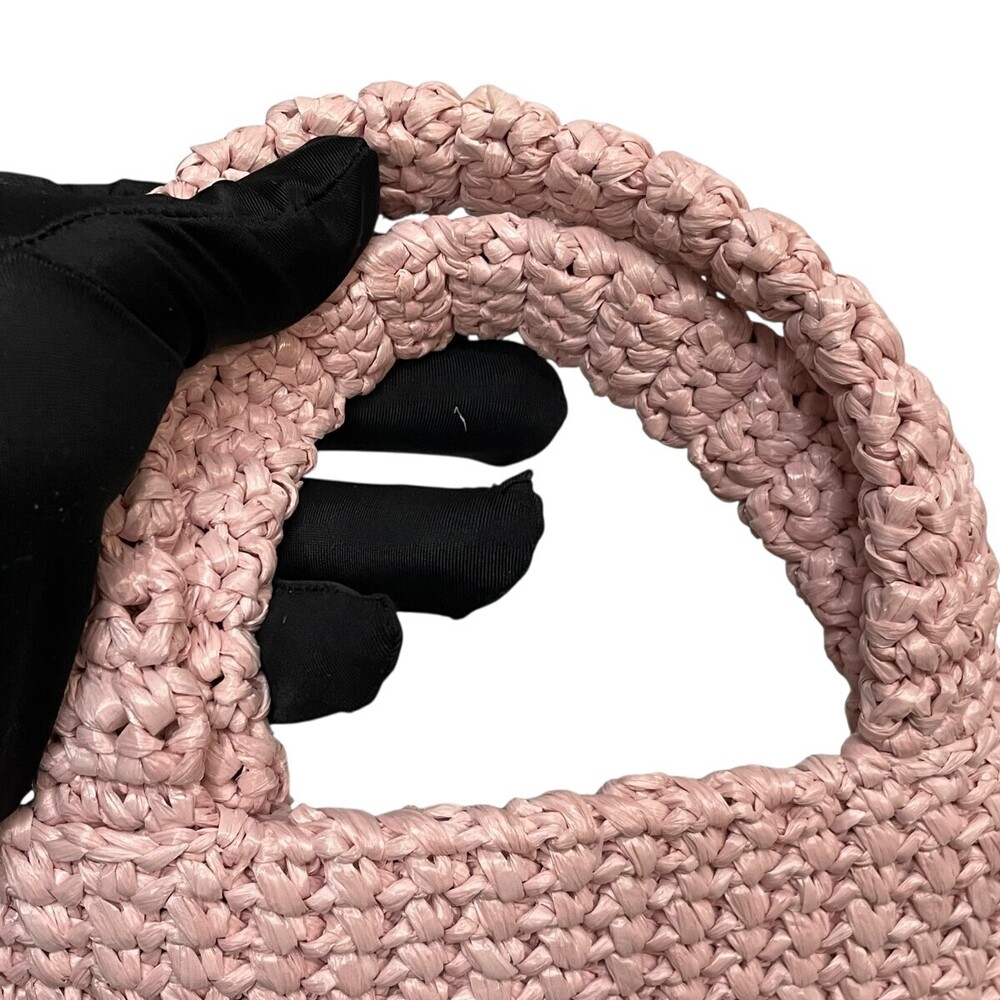 PRADA Crochet Tote Bag Pink - Picture 5 of 5